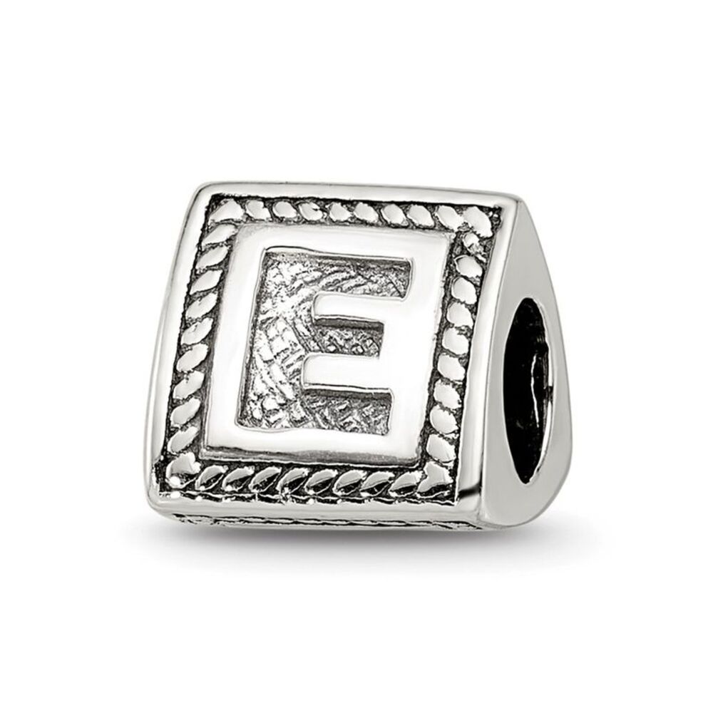 Kazi Luxury Sterling Silver Reflections Letter E … - image 1